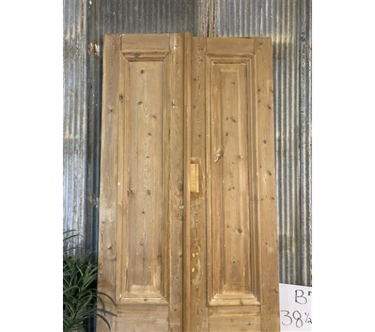 Antique French Double Doors (38.5x100) Thick Molding European Doors B71, 2.png