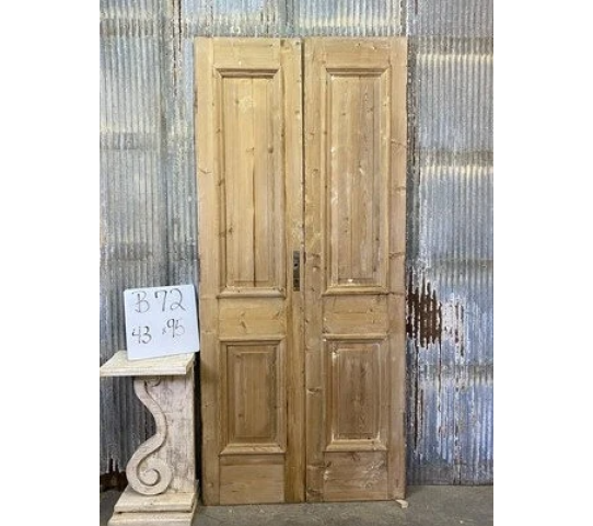 Antique French Double Doors (43x95) Thick Molding European Doors B72, 4.png