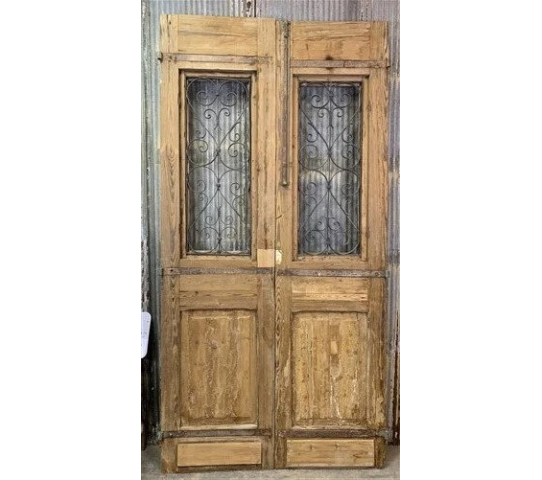 Antique French Double Doors (52x103.5) Iron Wood Doors, European Doors, R14 6.png