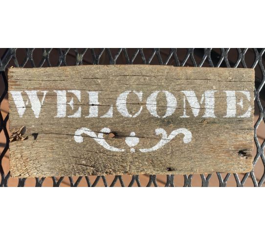 Welcome Sign on Reclaimed Barnwood 2.jpg